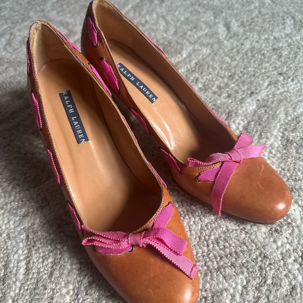 Ralph Lauren Brown Heeled Shoes